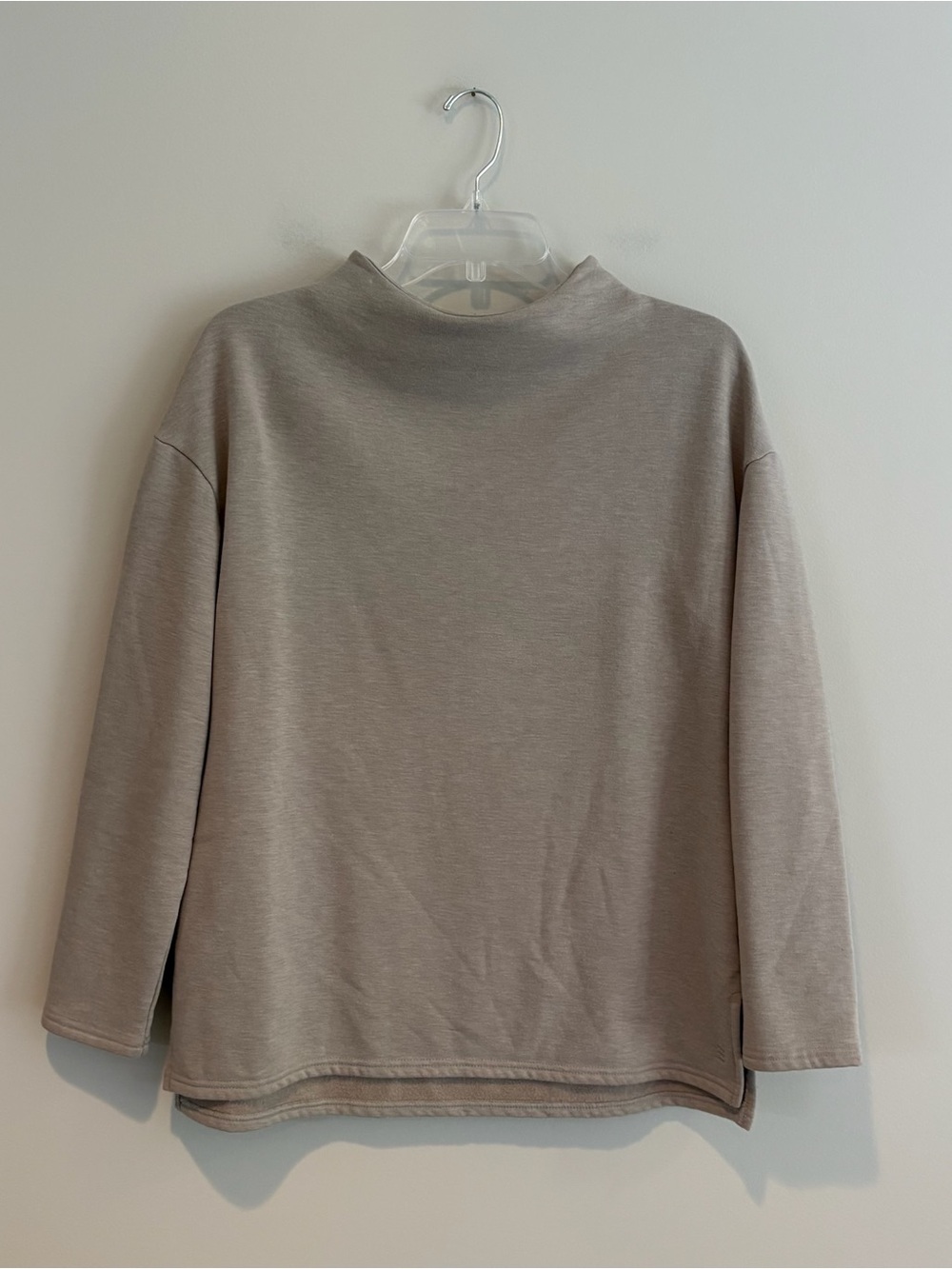 Free Fly Apparel Women's Mock Neck Pullover - Taupe Size S